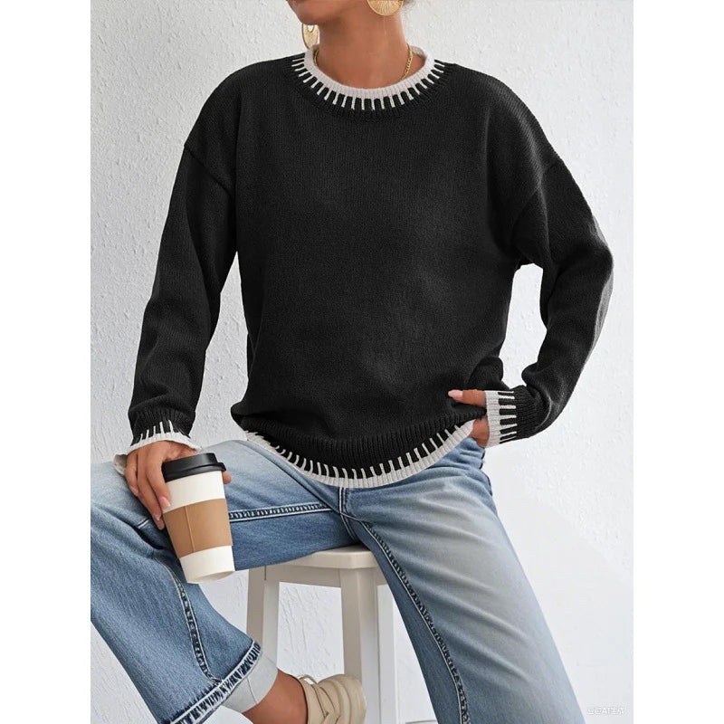 CozyContour™ – Women’s Casual Ribbed Sweater (Relaxed Fit Pullover)