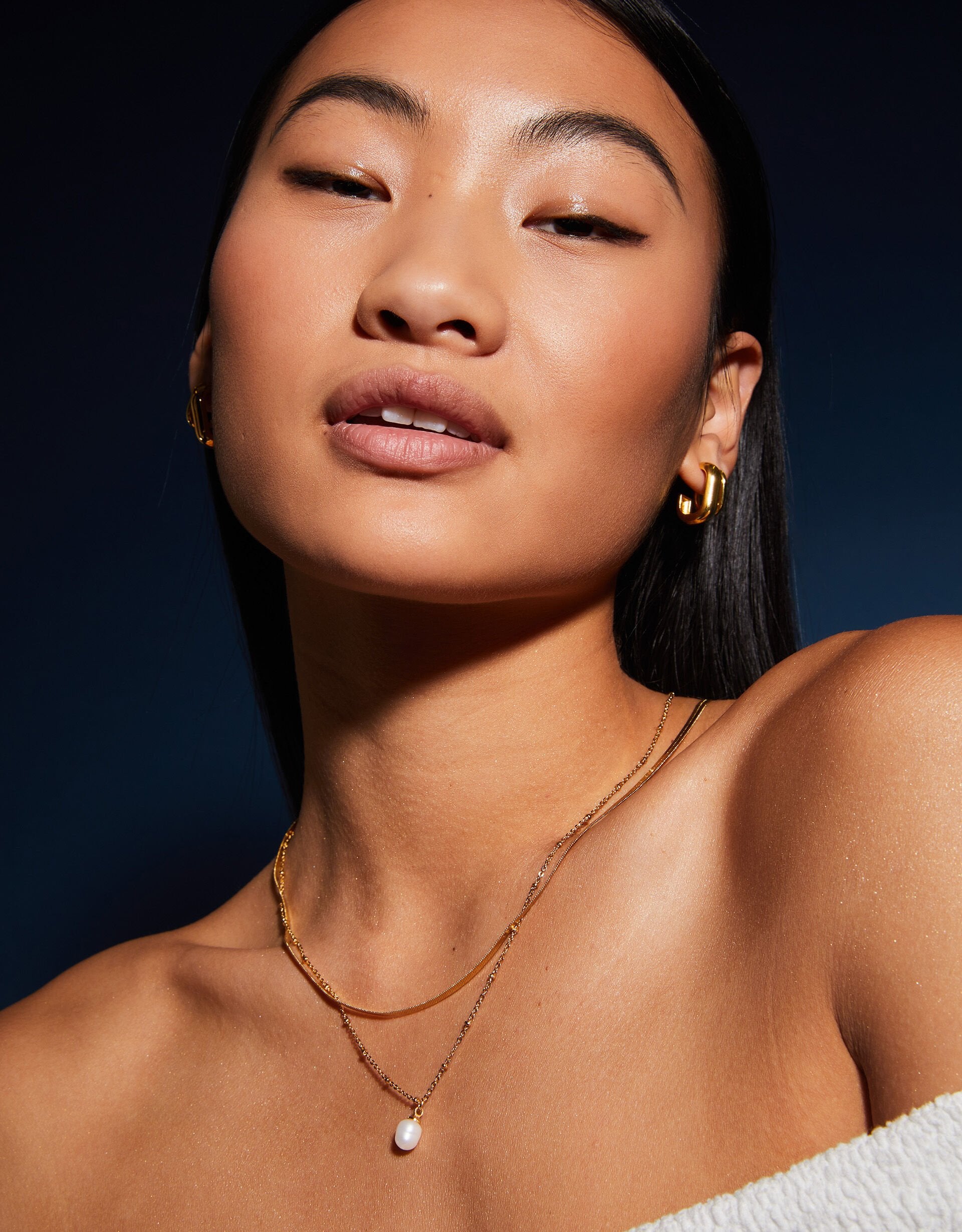 LustraLink™ – 14ct Gold-Plated Omega Chain Necklace